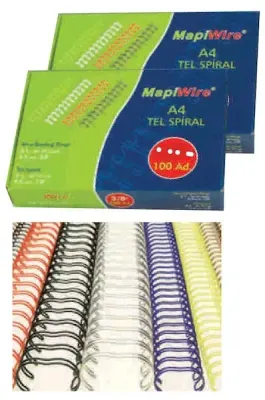 MAPİ SPİRAL TEL 2:1 5/8 ŞEFFAF 50Lİ 210 10 30