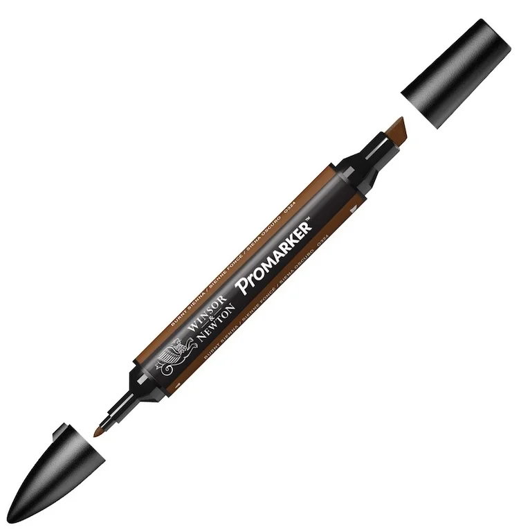 W&amp;N PROMARKER KALEM BURNT SIENNA 074 (O374) WN-0203074