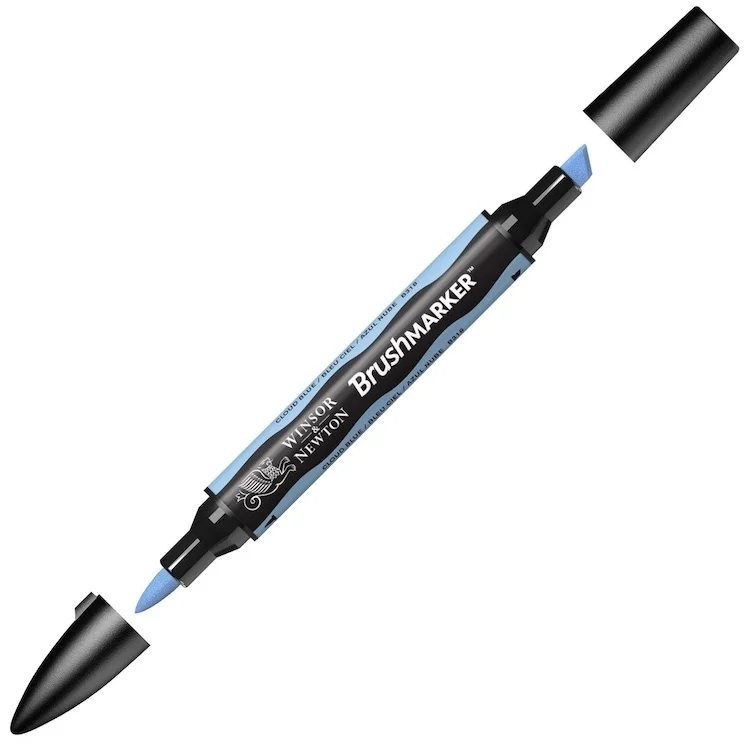 W&N PROMARKER BRUSH KALEM CLOUD BLUE 378 WN-0204378