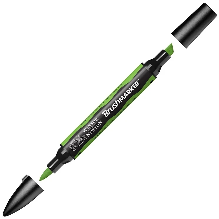 W&N PROMARKER BRUSH KALEM BRIGHT GREEN 069 WN-0204069