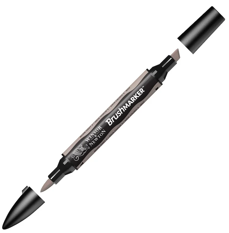 W&N PROMARKER BRUSH KALEM WARM GREY 2 133 WN-0204133