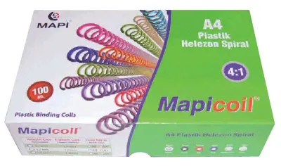 MAPİ SPİRAL PLASTİK HELEZON 4:1 10MM BEYAZ 100 AD. 48 LOP POŞETLİ 2361000