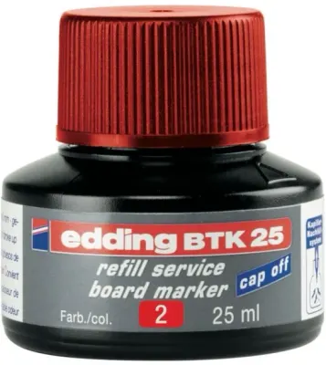 EDDING BEYAZ TAHTA MÜREKKEBİ 25 ML E-BTK25 KIRMIZI