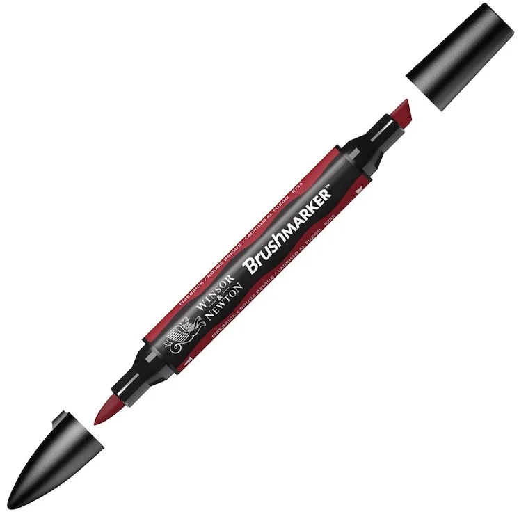 W&N PROMARKER BRUSH KALEM FIREBRICK 374 WN-0204374