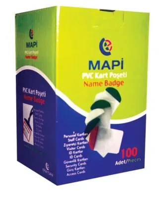 MAPİ KART P.PVC DİK ŞERİTLİ BEYAZ 100LÜ 910 10 10 (Best)