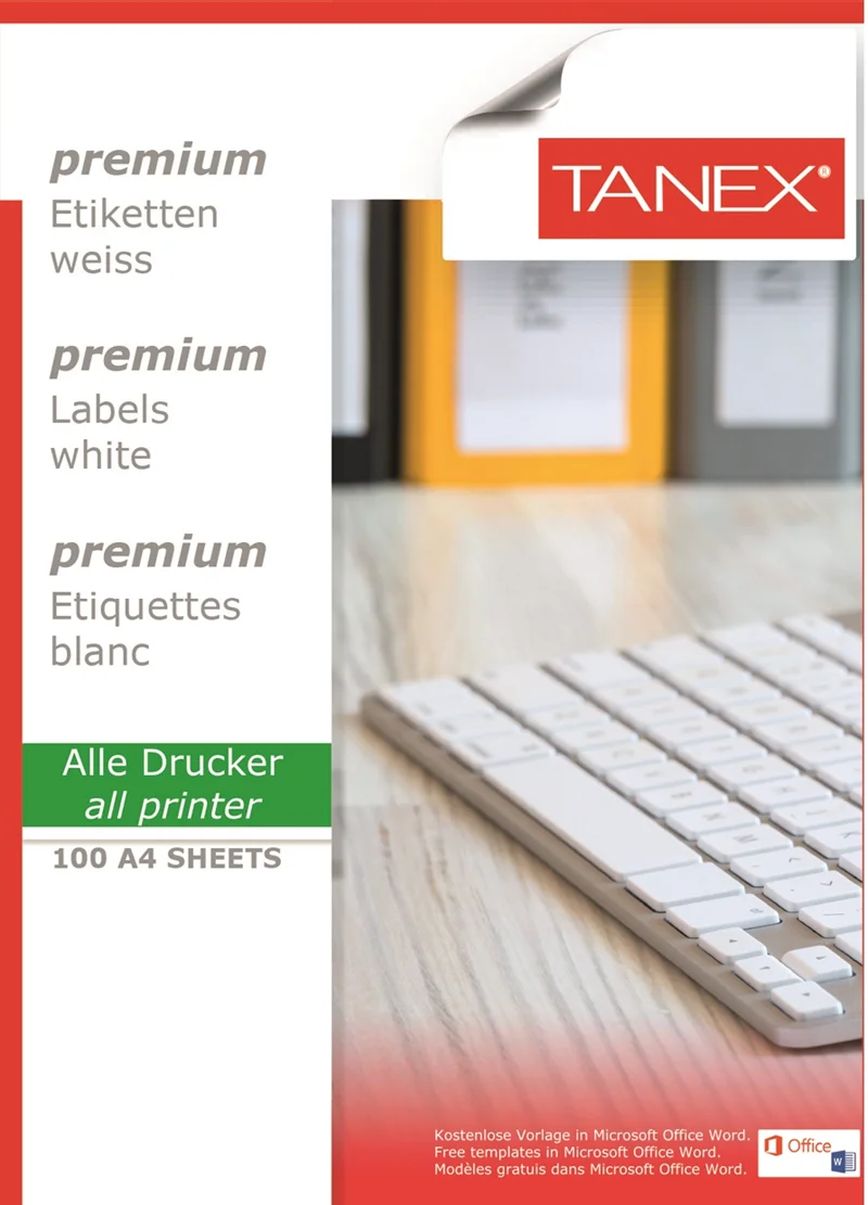 TANEX LASER ETİKET TW-2044 48.5 X 25.4 MM ( 44 ) 100 LÜ