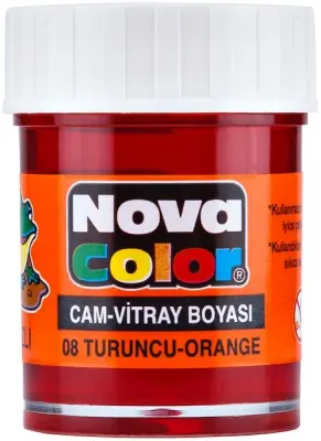 NOVA COLOR CAM BOYASI SU BAZLI ŞİŞE 15 CC TURUNCU NC-156 (Best)