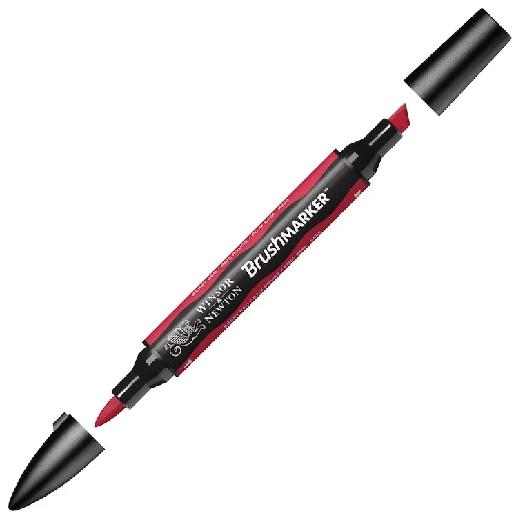 W&N PROMARKER BRUSH KALEM BERRY RED 171 WN-0204171
