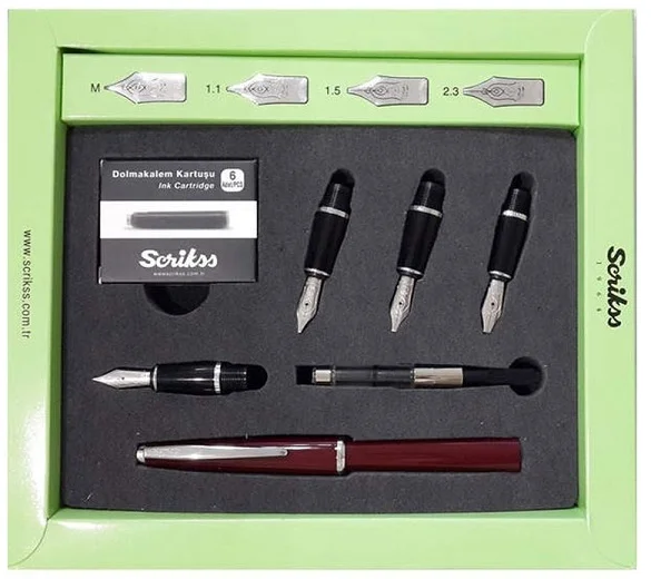 SCRIKSS KALİGRAFİ KALEMİ SETİ BORDO