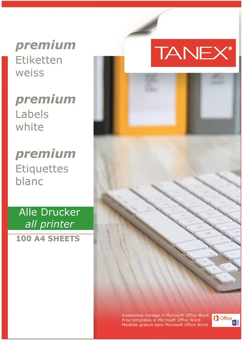 TANEX LASER ETİKET TW-2055 37 X 24 MM 100 LÜ