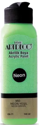 ARTDECO AKRİLİK BOYA NEON 140 ML YEŞİL Y-070R-950