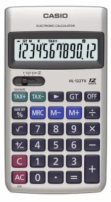 CASIO HESAP MAKİNESİ CEP TİPİ HL-122TV 12 HANE