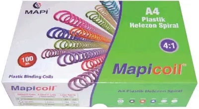 MAPİ SPİRAL PLASTİK HELEZON 4:1 25MM ŞEFFAF 50 AD.48 LOP POŞETLİ 2362504