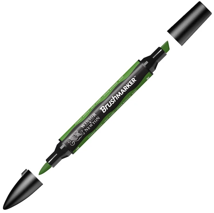 W&amp;N PROMARKER BRUSH KALEM FOREST GREEN 068 WN-0204068
