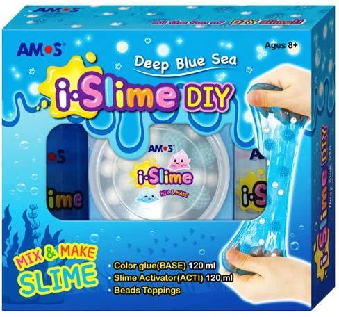 AMOS SLIME 120 ML DENİZ MAVİSİ ACTI-BASE+30 GR TOPCK IS120P2-S