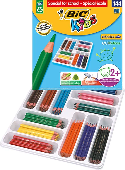 BIC KURU BOYA EVOLUTION ÜÇGEN SINIF PAKETİ 144 LÜ 887831-8878311