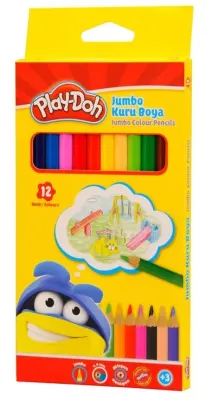 PLAY-DOH KURU BOYA 12 RENK JUMBO PLAY-KU004
