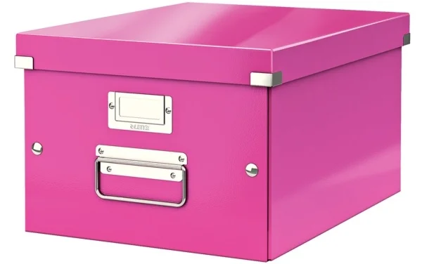 LEITZ SAKLAMA KUTUSU WOW CLICK & STORE ORTA BOY L-6044 PEMBE