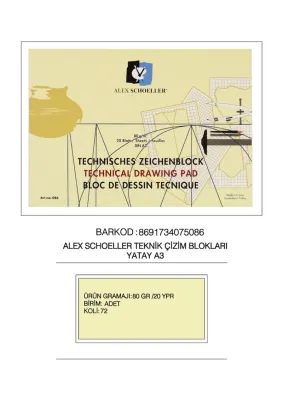 ALEX TEKNİK ÇİZİM BLOK A3 80 GR YAN 20 YP 003.97