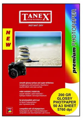 TANEX FOTOĞRAF KAĞIDI A3 200g 50 Lİ HC50
