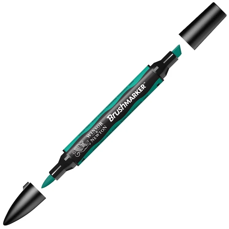 W&N PROMARKER BRUSH KALEM OCEAN TEAL 377 WN-0204377