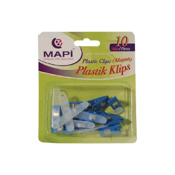 MAPİ KLİPS PLASTİK MAŞALI BEYAZ 10 LU 910 04 00