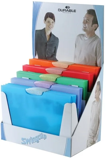 DURABLE SIKIŞTIRMALI DOSYA SWINCLIP COLOR 2267 30 SAYFA KAPASİTELİ 30 LU STAND 2267-STAND