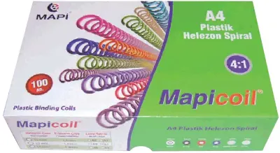 MAPİ SPİRAL PLASTİK HELEZON 4:1 25MM BEYAZ 50 ADET 48 LOP 2352500