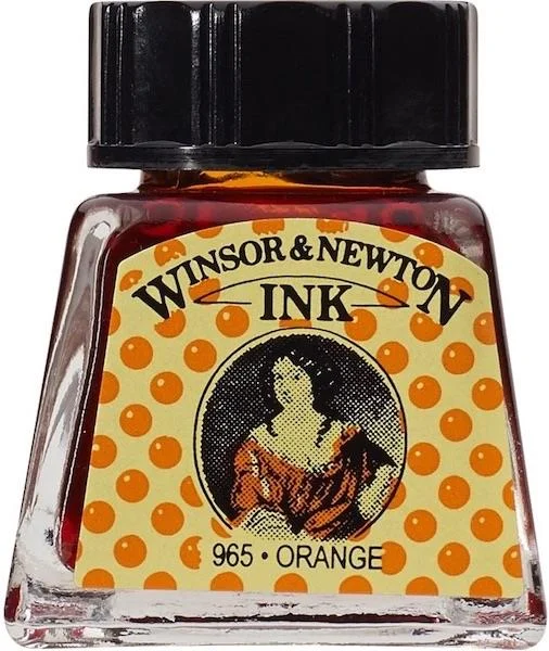 W&N ÇİZİM MÜREKKEBİ DRAWING INK 14 ML ORANGE 449 WN-1005449
