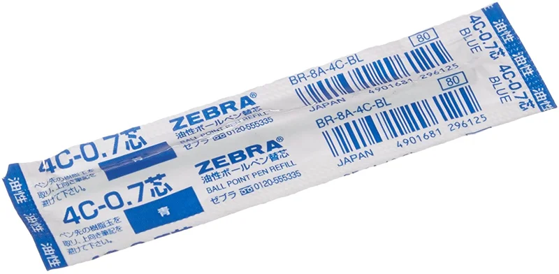 ZEBRA TÜKENMEZ KALEM REFİLİ 4C 0.7 MAVİ 4C-REF-0.7-MAV