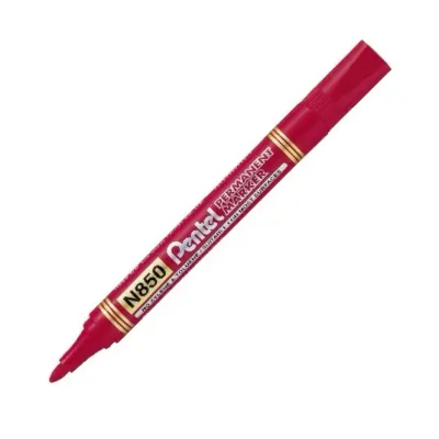 PENTEL PERMANENT MARKÖR N850 YUVARLAK UÇ KIRMIZI Y N850-B