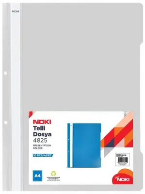 NOKİ TELLİ DOSYA XL 4825 BEYAZ 25 Lİ 4825-10 (Best)