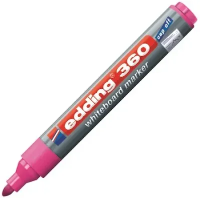 EDDING BEYAZ TAHTA KALEMİ CAP OFF E-360 PEMBE (Best)