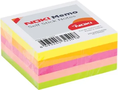 NOKİ MEMO YAPIŞKANLI KÜP NOT 50x50 250 YP 12337 NEON