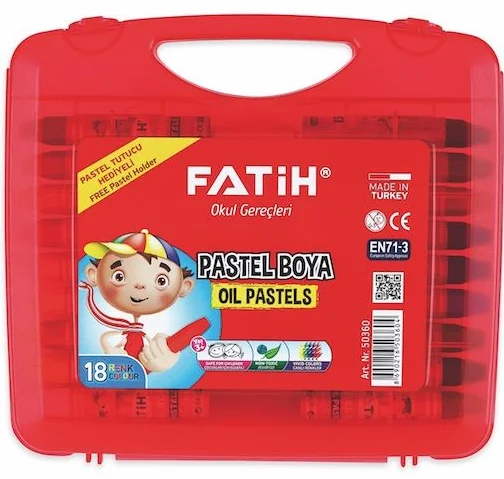 FATİH PASTEL BOYA 18 RENK KING SIZE ÇANTALI FA50360PB18RKS (Best)