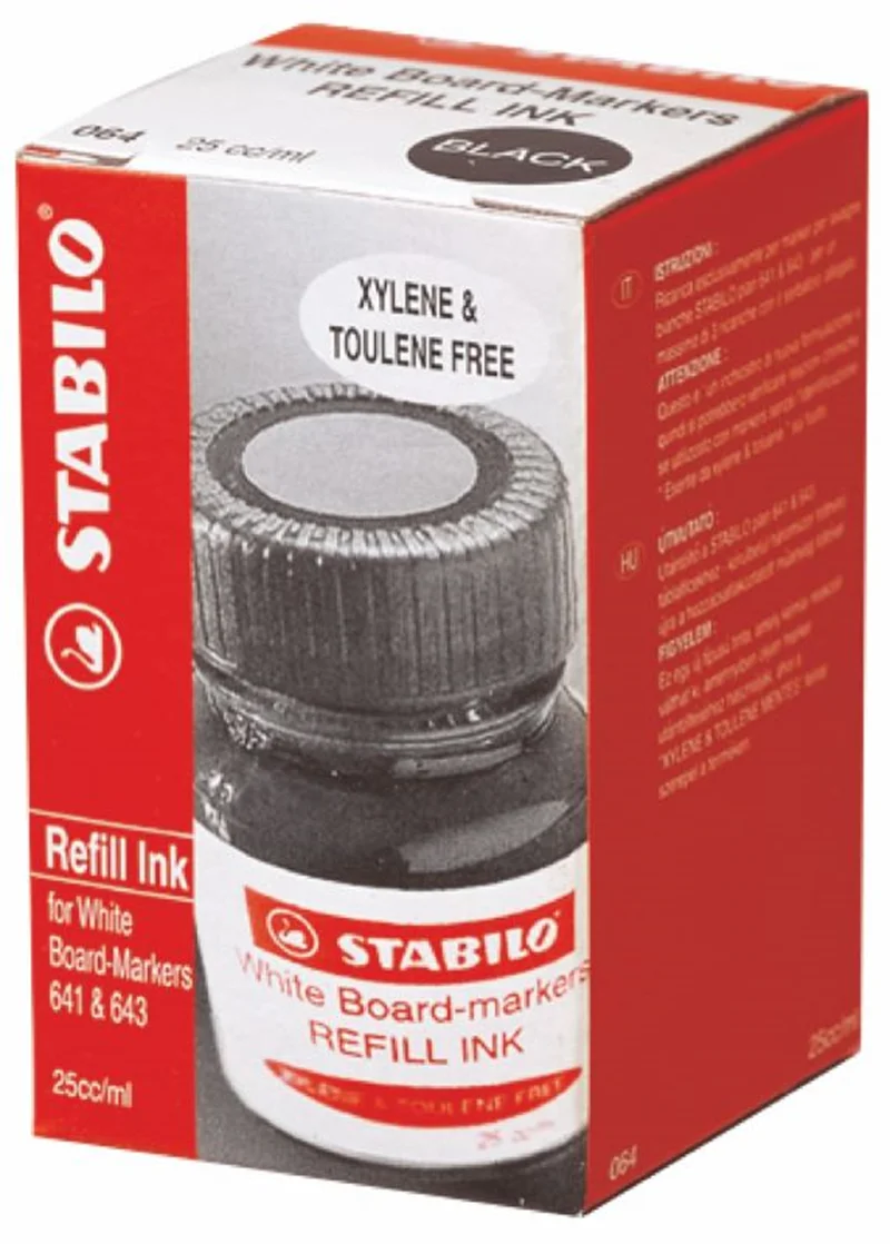 STABILO BEYAZ TAHTA KALEMİ MÜREKKEBİ 25 ML SİYAH 641046