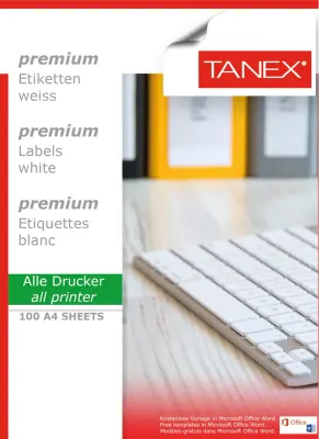 TANEX LASER ETİKET TW-2030 38 X 44.5 MM 100 LÜ