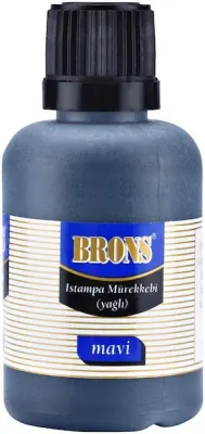 PASİF BRONS ISTAMPA MÜREKKEBİ 50 CC MAVİ BR-329