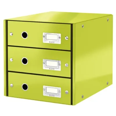 LEITZ EVRAK RAFI WOW C&S 3 ÇEKMECE L-6048 YEŞİL