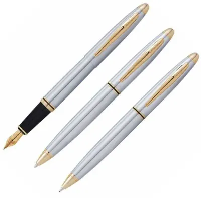 SCRIKSS DOLMA KALEM + TÜKENMEZ KALEM + VERSATİL KALEM SET 88 GOLD KROM