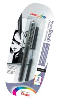 PENTEL FIRÇA KALEM ARTS POCKET BRUSH SET + 2 KARTUŞ Y XGFKP-FP10