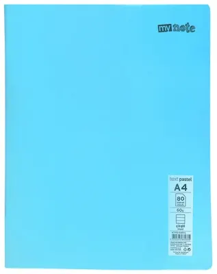 MYNOTE DEFTER TEXT PASTEL PP KAPAK DİKİŞLİ A4 60 YP ÇİZGİLİ MTXPA-A460-Ç