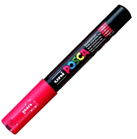 UNİ POSTER MARKÖRÜ POSCA PC-1M 0.7 KIRMIZI