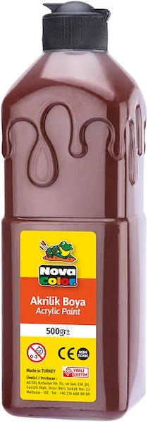 NOVA COLOR AKRİLİK BOYA 500 GR KAHVERENGİ NC-387 (Best)