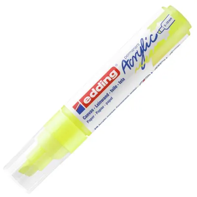 EDDING AKRİLİK MARKÖR KALIN UÇLU E-5000 FOSFORLU SARI 065 (Best)