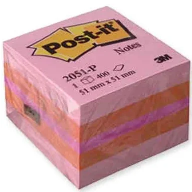 POST-IT YAPIŞKANLI NOT KAĞIDI KÜP 52x52 MİNİ 400 YP PEMBE 2051-P 520500446400 (Best)