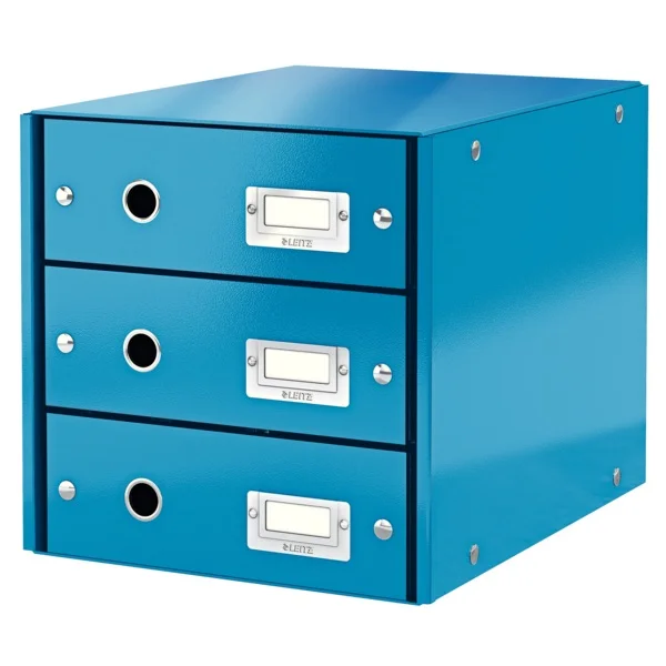 LEITZ EVRAK RAFI WOW C&S 3 ÇEKMECE L-6048 MAVİ