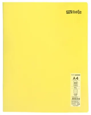 MYNOTE DEFTER TEXT PASTEL PP KAPAK DİKİŞLİ A4 80 YP ÇİZGİLİ MTXPA-A480-Ç