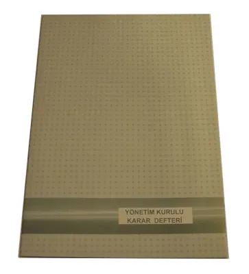 DİLMAN YÖNETİM KURUL KARAR DEFTERİ KARTON KAPAK 22.5x31.5 40 YP NUMARALI 5371 (Best)