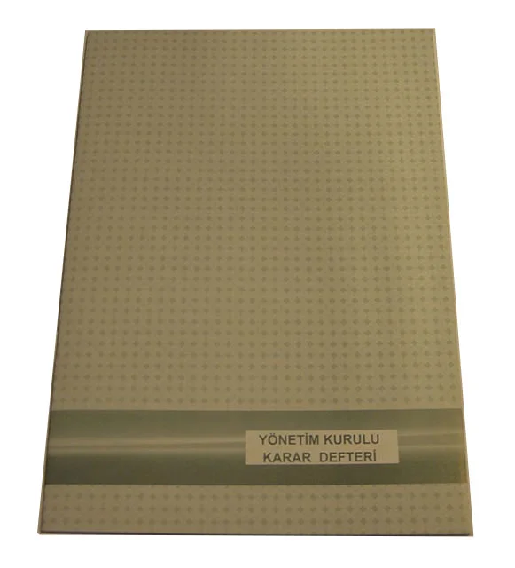DİLMAN YÖNETİM KURUL KARAR DEFTERİ KARTON KAPAK 22.5x31.5 40 YP NUMARALI 5371 (Best)